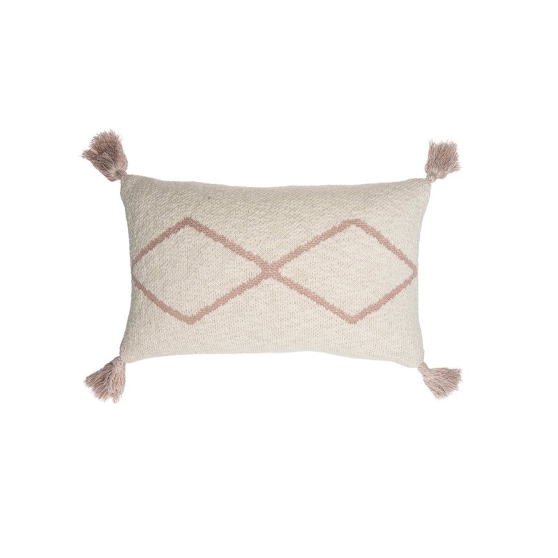 Lorena Canals Little Oasis Knitted Cushion, Natural/pale Pink