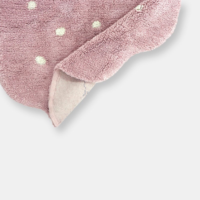 Shop Lorena Canals Mini Biscuit Washable Rug, Pearl Grey In Pink