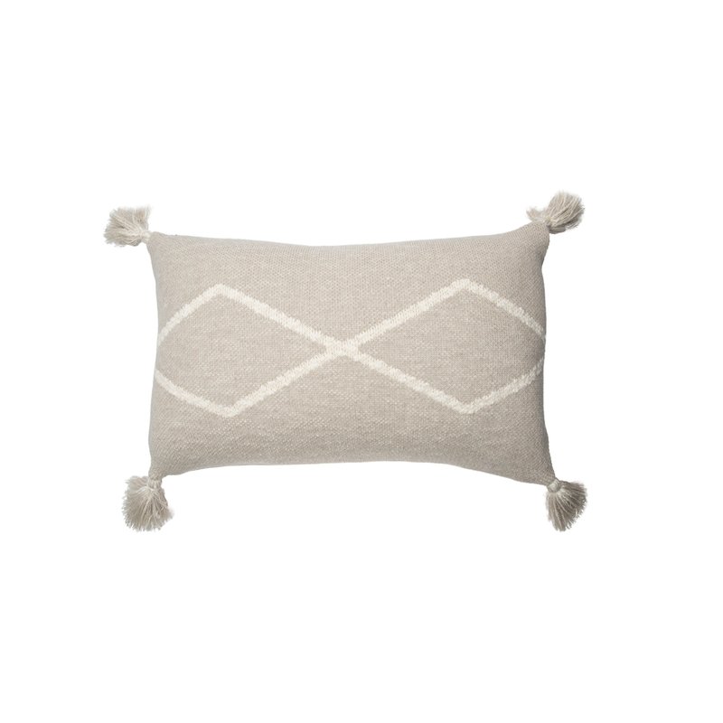 Lorena Canals Oasis Knitted Cushion, Soft Linen In White