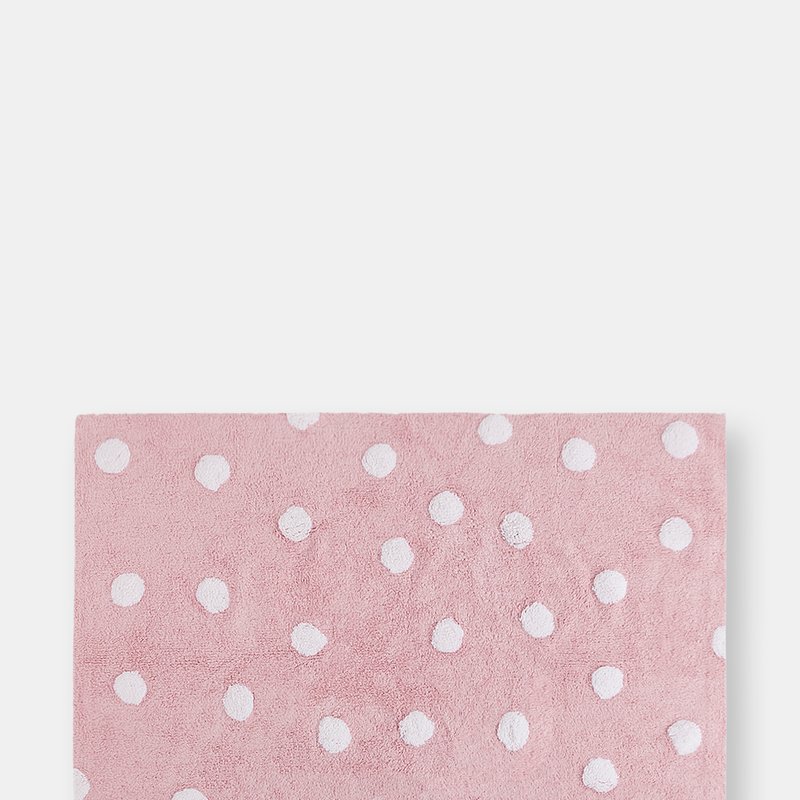 Lorena Canals Polka Dots Washable Rug In Pink
