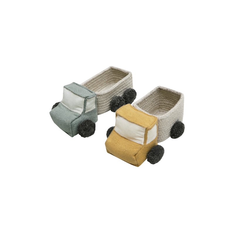 Lorena Canals Set Of Mini Baskets Truck In White