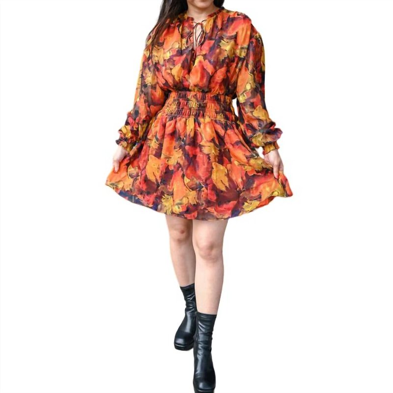 Shop Lost + Wander Surreal Mini Dress In Orange