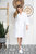 Women's Waffle Kimono Bridesmaid Robe - Short Waffle Bathrobe - White