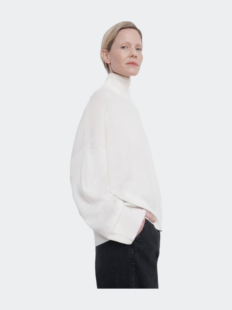 Murano High Collar Sweater - Ivory