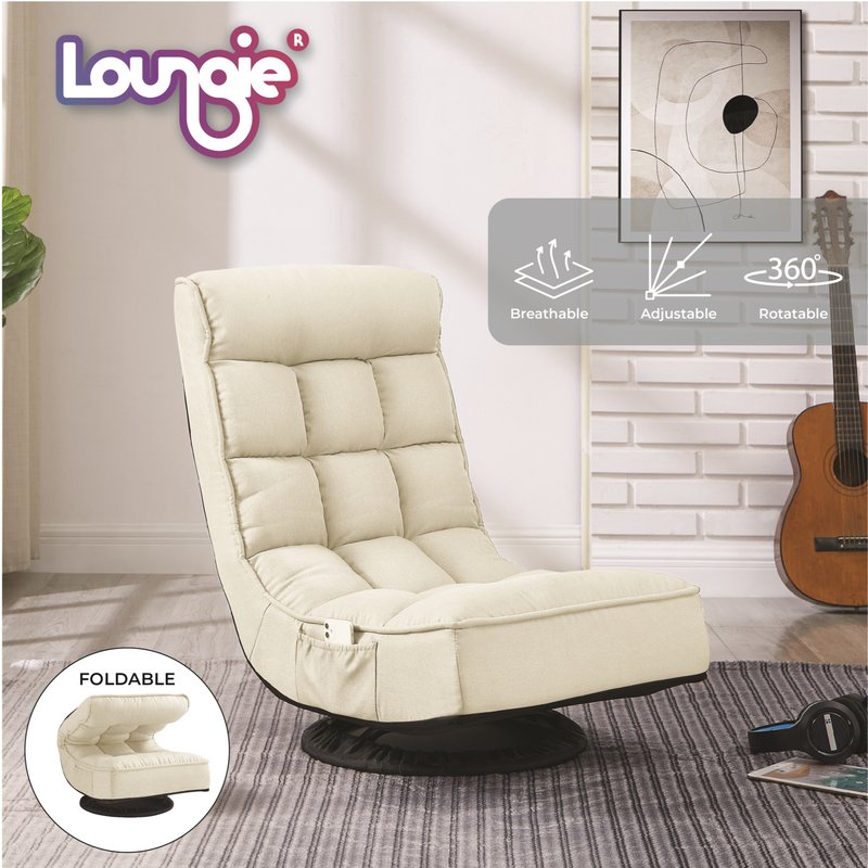 Loungie Myracle Recliner/floor Chair In White