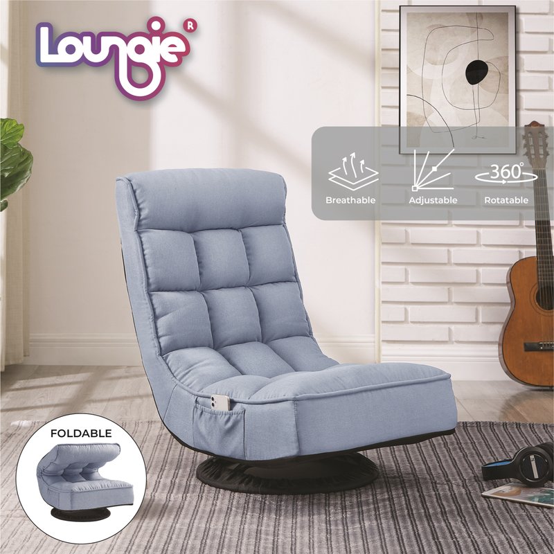 Loungie Myracle Recliner/floor Chair In Blue