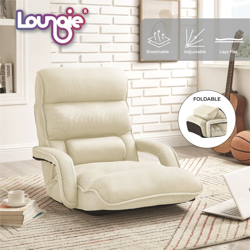 Loungie Neela Recliner/floor Chair, Mesh In White