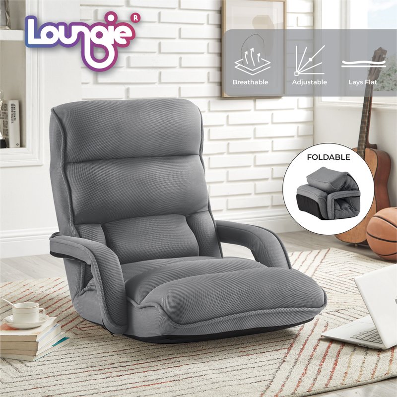 Loungie Neela Recliner/floor Chair, Mesh In Grey