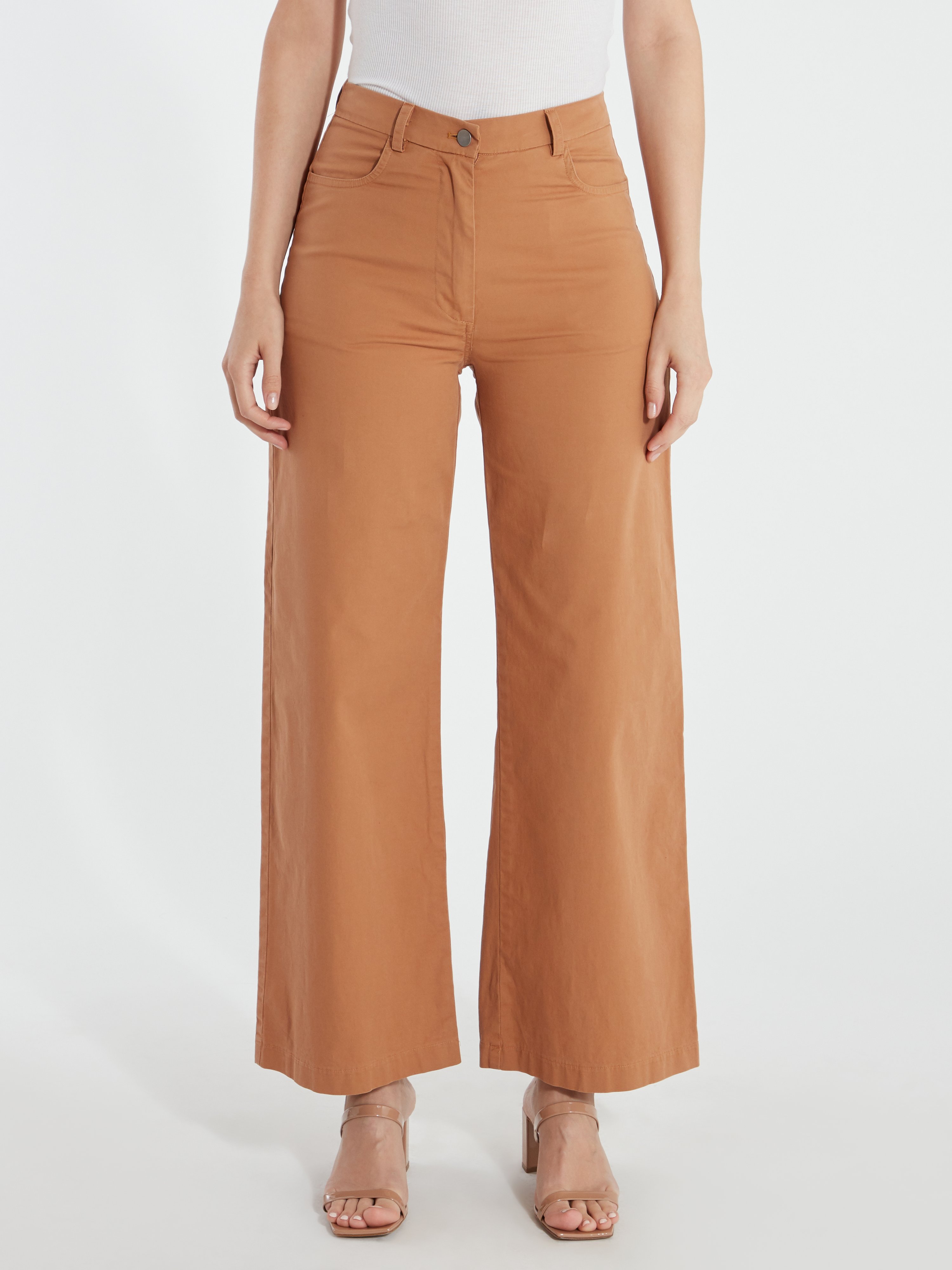Loup Toni High Waisted Wide Leg Jeans In Tan