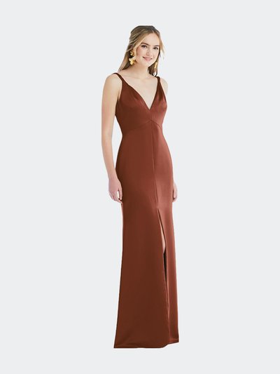Lovely Twist Strap Maxi Slip Dress With Front Slit - Neve product