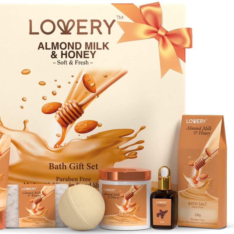 Lovery Bath Gift Set In Brown