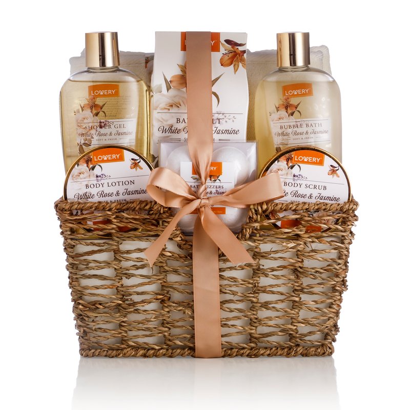 Lovery Home Spa Gift Basket In Brown