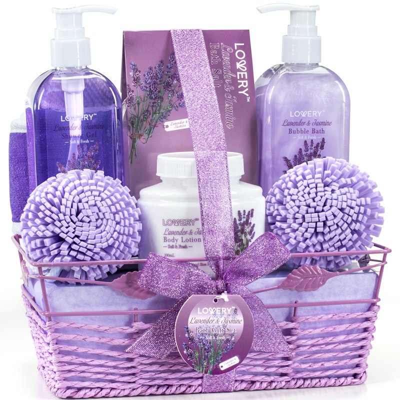 Lovery Home Spa Gift Baskets In Purple