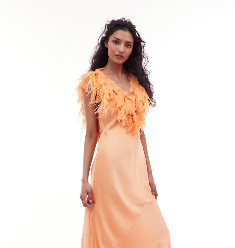 Shop Loveshackfancy Manota Dress In Orange