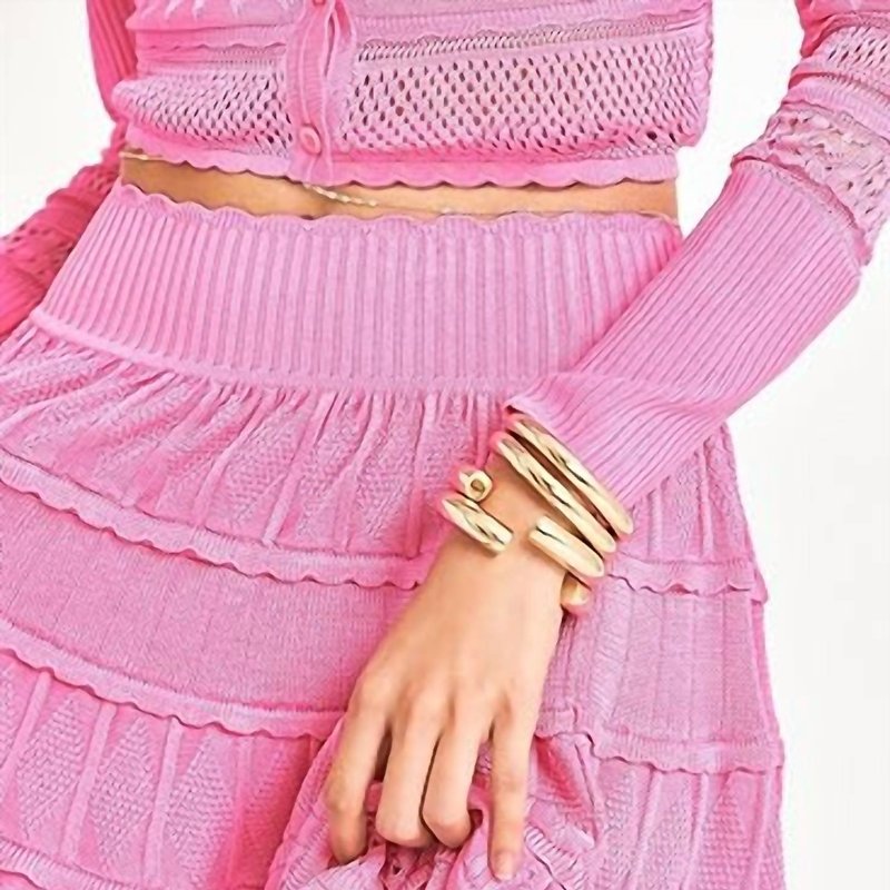 Shop Loveshackfancy Sandrea Skirt In Pink Moscato