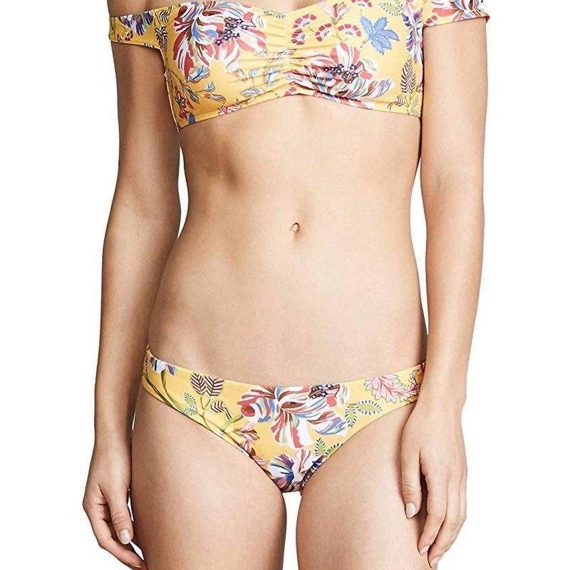 Shop L*space Women Ziggy Off Shoulder Strap Bikini Top Swimsuit In Yellow