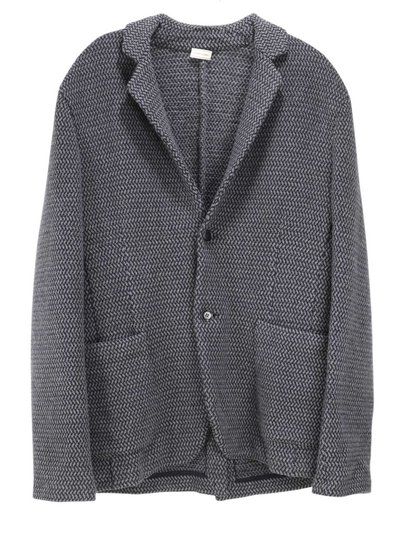 Luciano Barbera Luciano Barbera Men's Navy / Grey Knitted Sweater Sport Coats & Blazer - 40 US 50 EU product