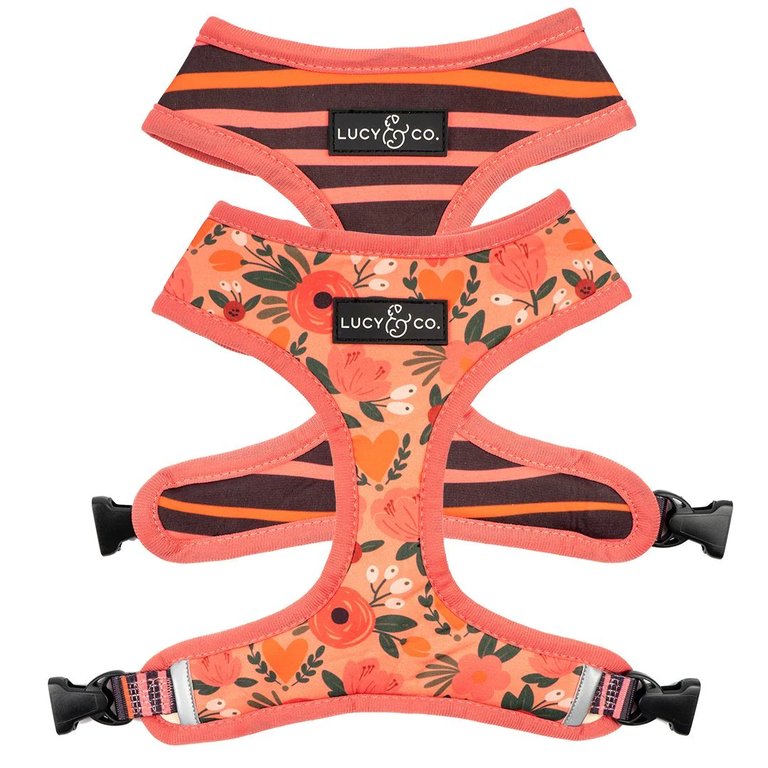 The Posy Pink Reversible Pet Harness