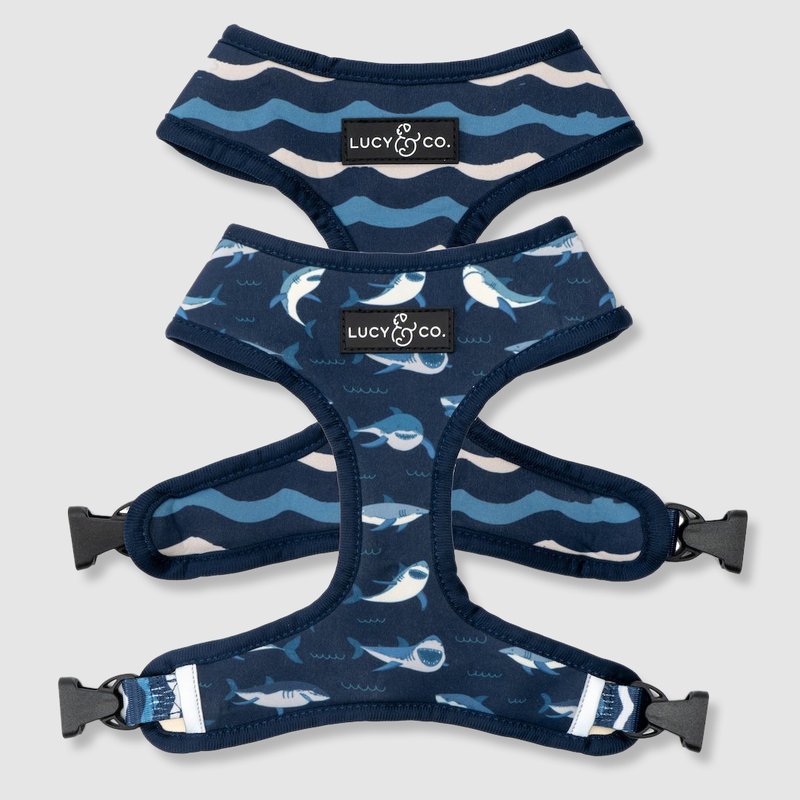 Lucy And Co Lucy & Co. The Shark Attack Reversible Harness In Blue
