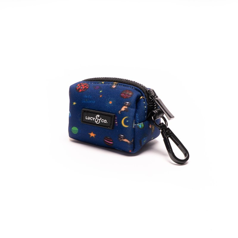 Lucy And Co The Space Doodle Poop Bag Holder In Blue