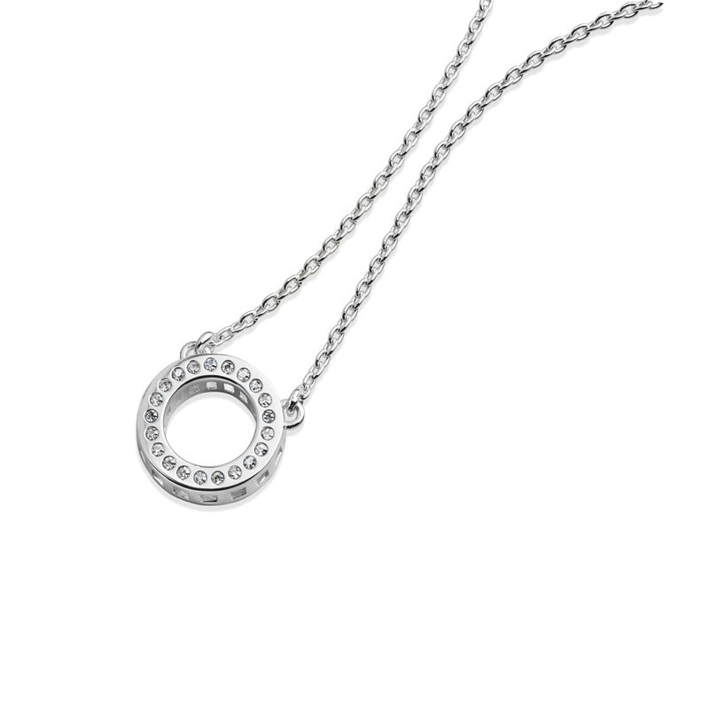 Lucy Quartermaine Halo Pendant Necklace In Grey