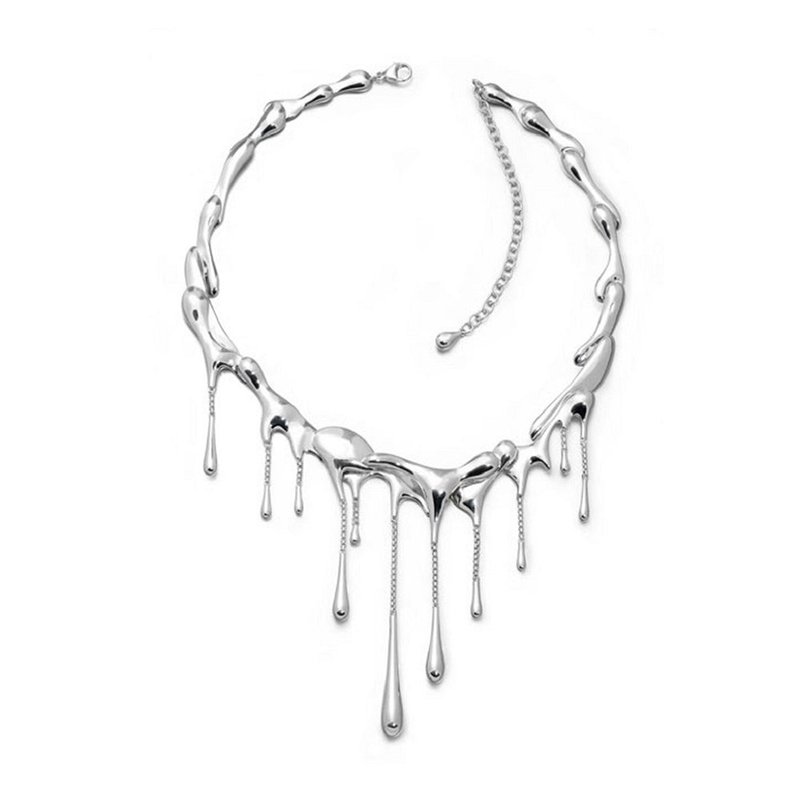Lucy Quartermaine Multi Drop Necklace In Grey