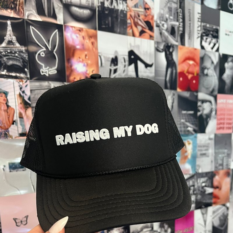 Lulusimonstudio Raising My Dog Baseball Hat In Black