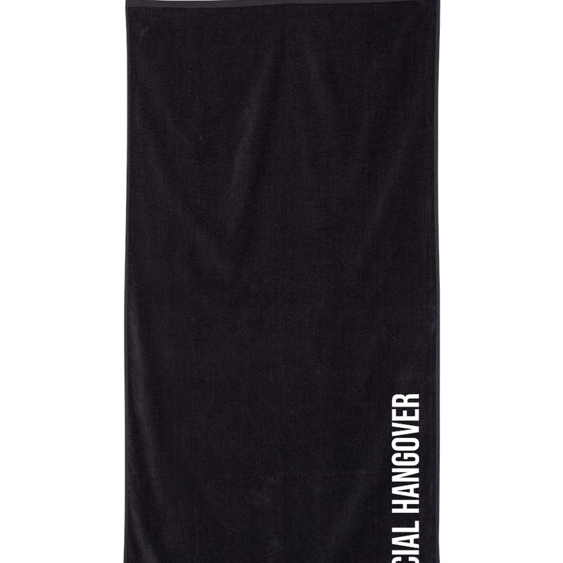 Lulusimonstudio Social Hangover® Beach Towel In Black