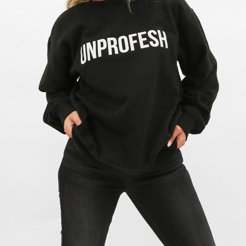 Lulusimonstudio Unprofesh Puff Oversized Sweatshirt In Black