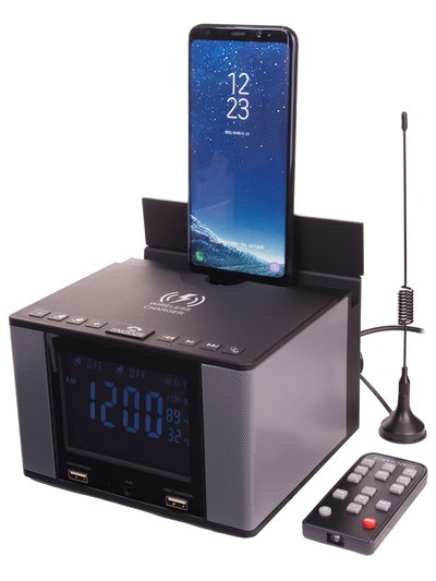 LumiCharge Sonic Charge-Bluetooth Speaker-Wireless Phone Charger- Clock- 8 in 1 Functions product