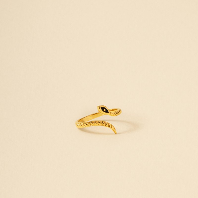 Luna Merdin Snake Eye Ring In Gold