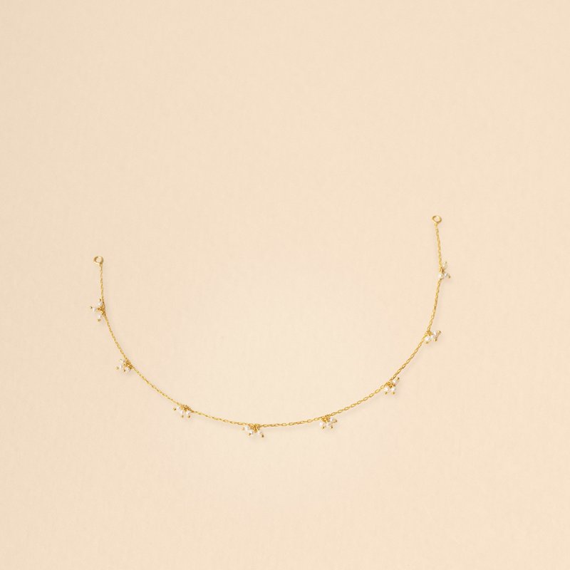 Luna Merdin Sumerian Pearl Chain Earring In Gold