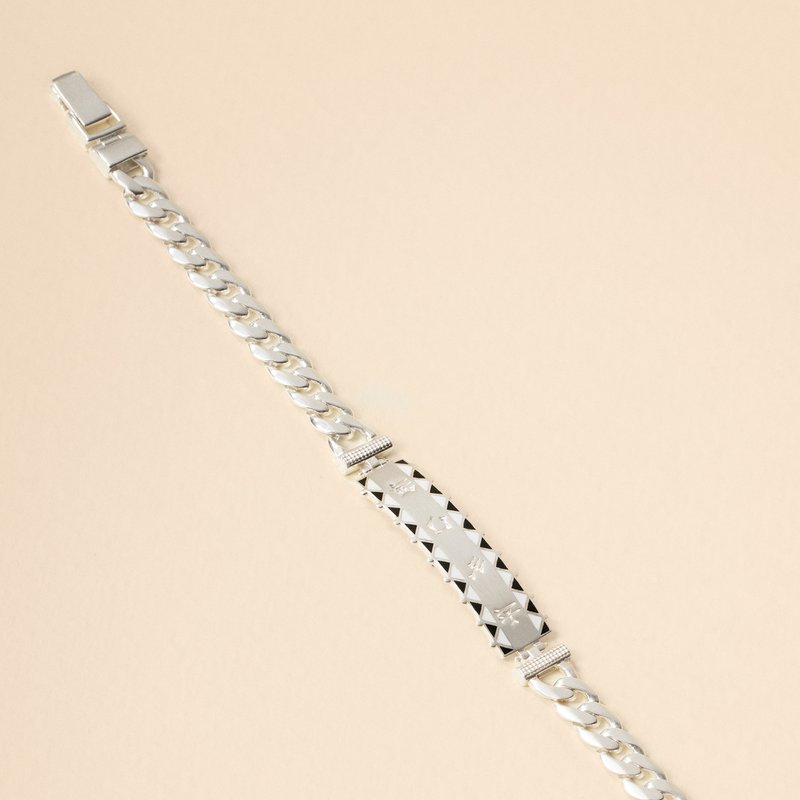 Luna Merdin Sumerian Plate Bracelet In Grey