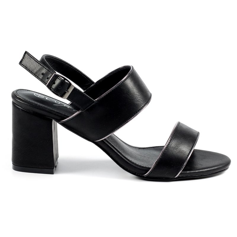 Lunar Womens/ladies Aldora Block Heel Sandals In Black