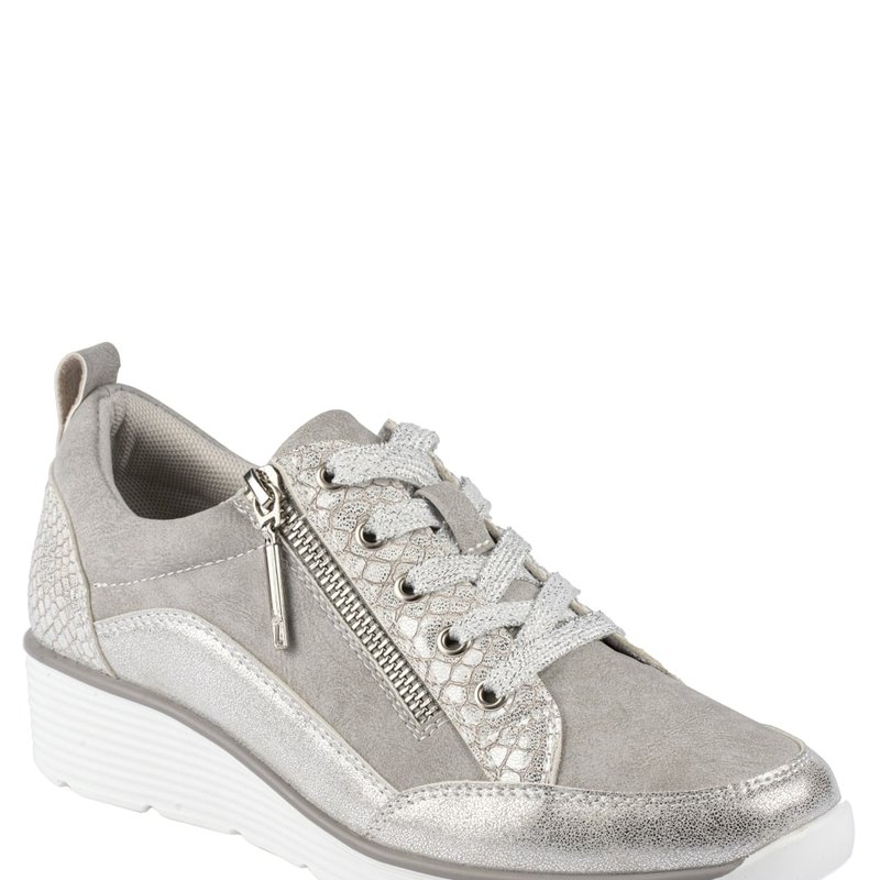 Lunar Womens/ladies Kiley Sneakers- Silver In Grey