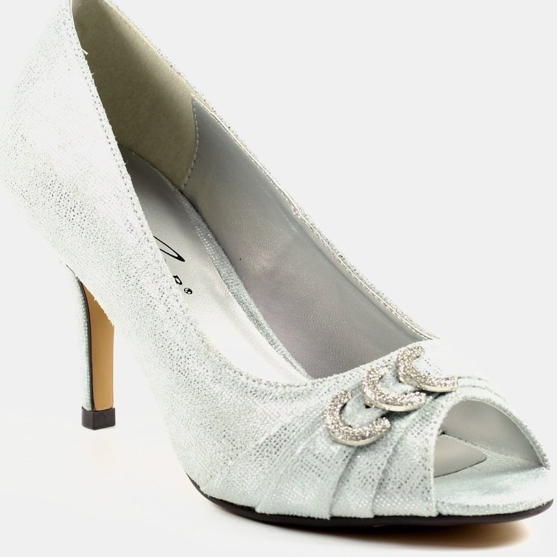 Lunar Womens/ladies Lyla Peep Toe Court Shoes In Grey