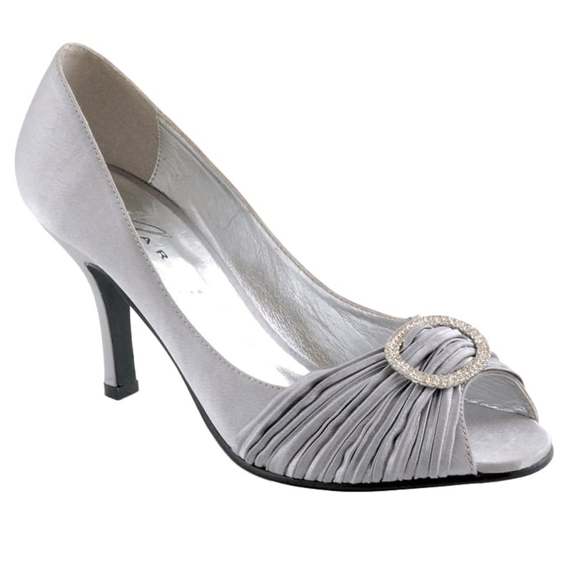 Shop Lunar Womens/ladies Sienna Diamante Court Shoes In Grey