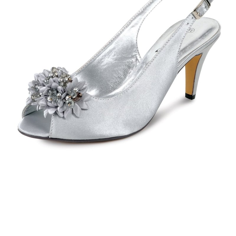Shop Lunar Womens Sabrina Corsage Court Shoes In Grey