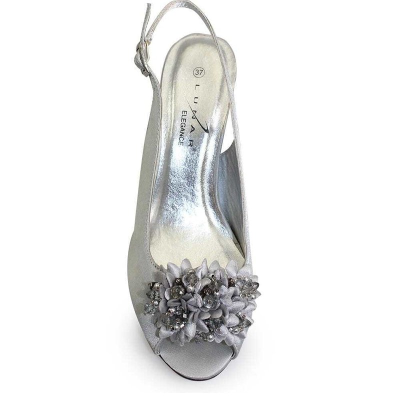 Lunar Womens Sabrina Corsage Court Shoes In Gray