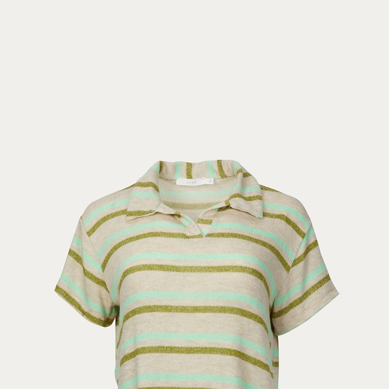 Shop Lush Knit Polo Shirt In Green