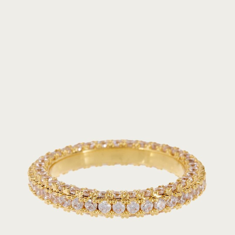 Shop Luv Aj Pave Triple Band In Gold