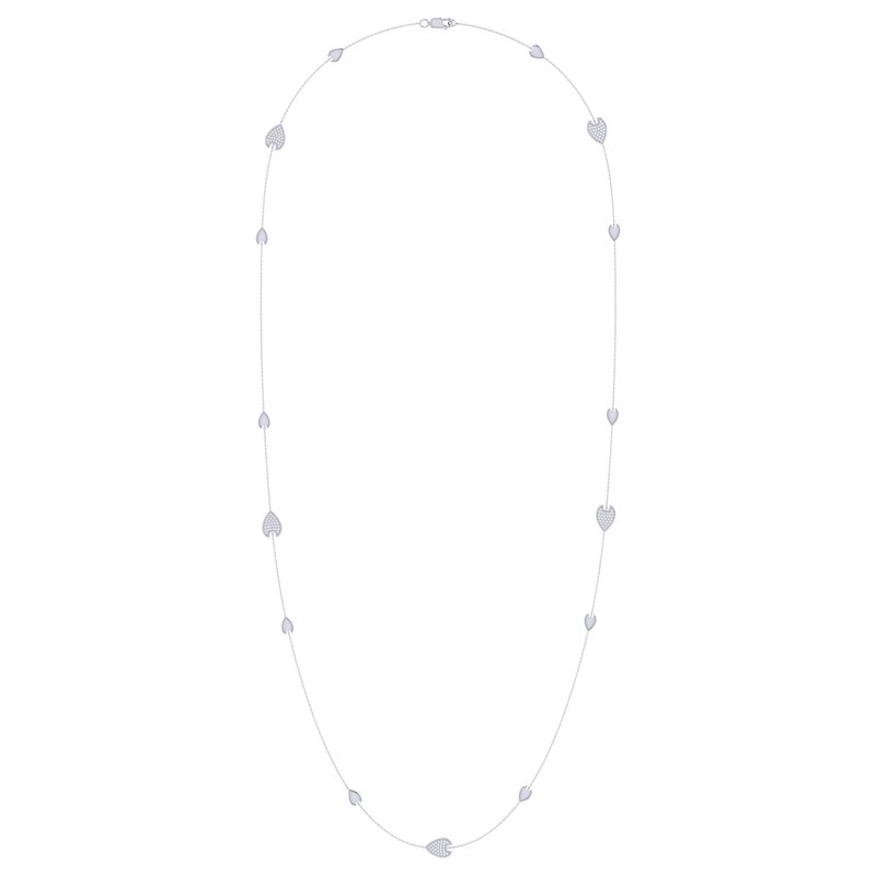 Luvmyjewelry Avani Raindrop Layered Diamond Necklace In Sterling Silver In Gray