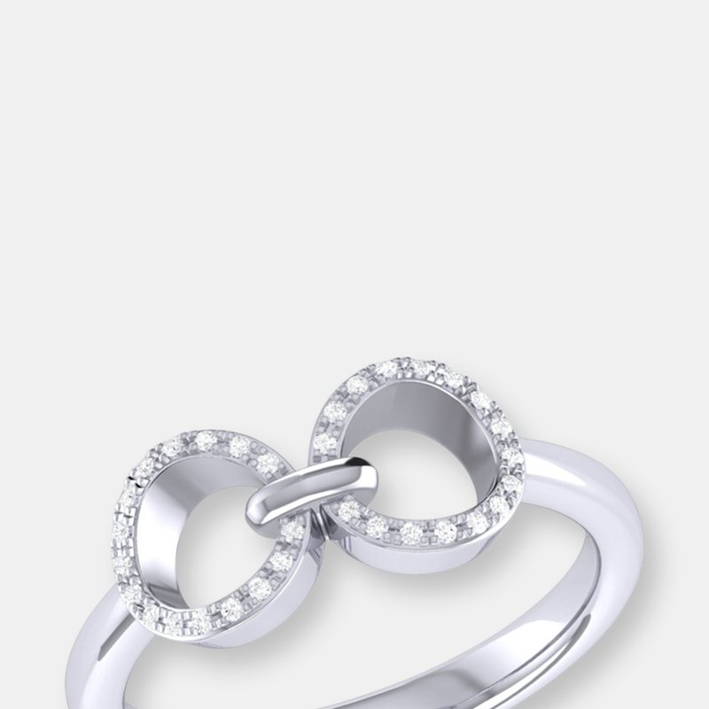 Luvmyjewelry Binoculars Infinity Diamond Ring In Sterling Silver In Grey