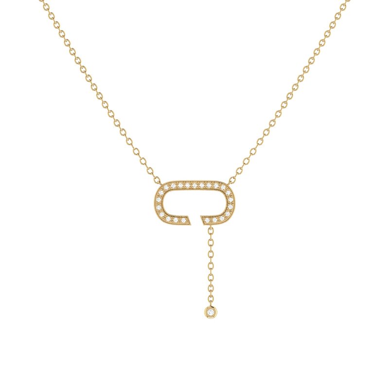 Luvmyjewelry Celia C Bolo Adjustable Diamond Lariat Necklace In 14k Yellow Gold Vermeil On Sterling