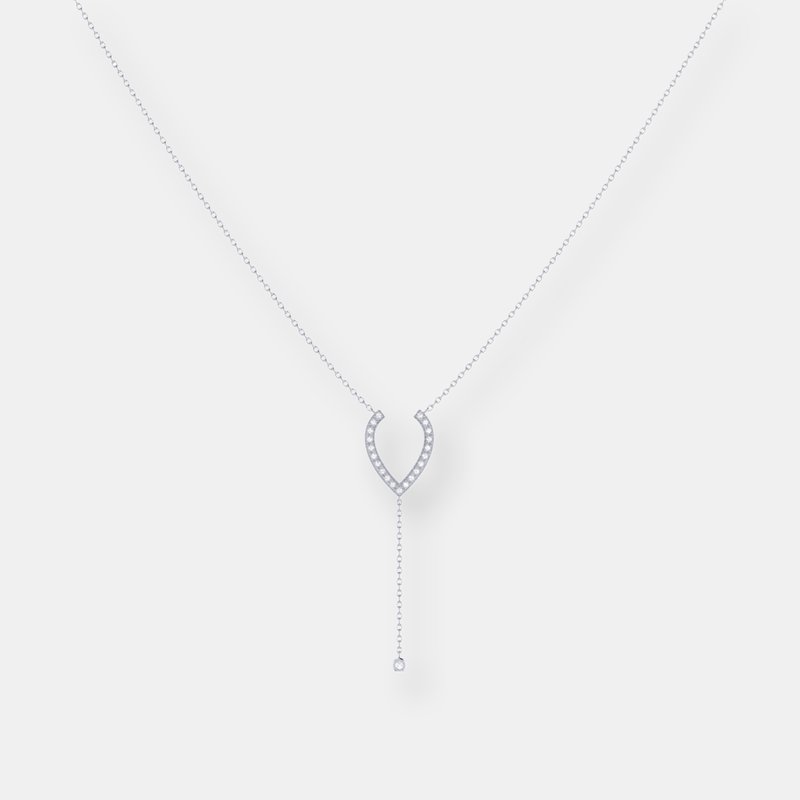 Shop Luvmyjewelry Drizzle Drip Teardrop Bolo Adjustable Diamond Lariat Necklace In Sterling Silver In Grey