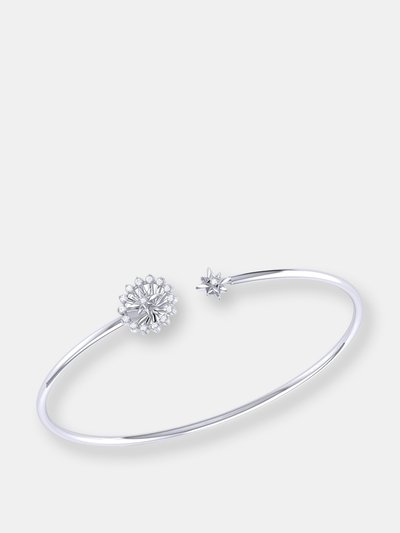 LuvMyJewelry Starburst Adjustable Diamond Cuff in Sterling Silver product
