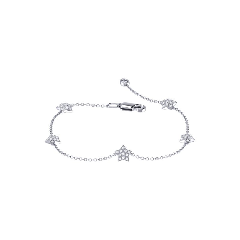 Luvmyjewelry Starkissed Diamond Bracelet In Sterling Silver In Grey