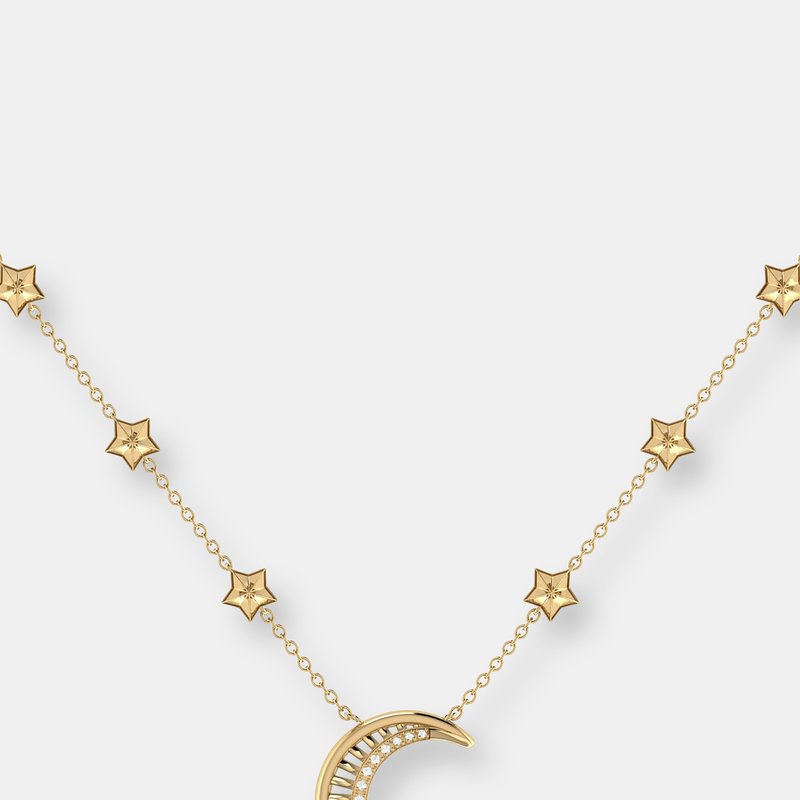 Louis Vuitton M00798 Vivienne Over The Moon Necklace, Gold, One Size