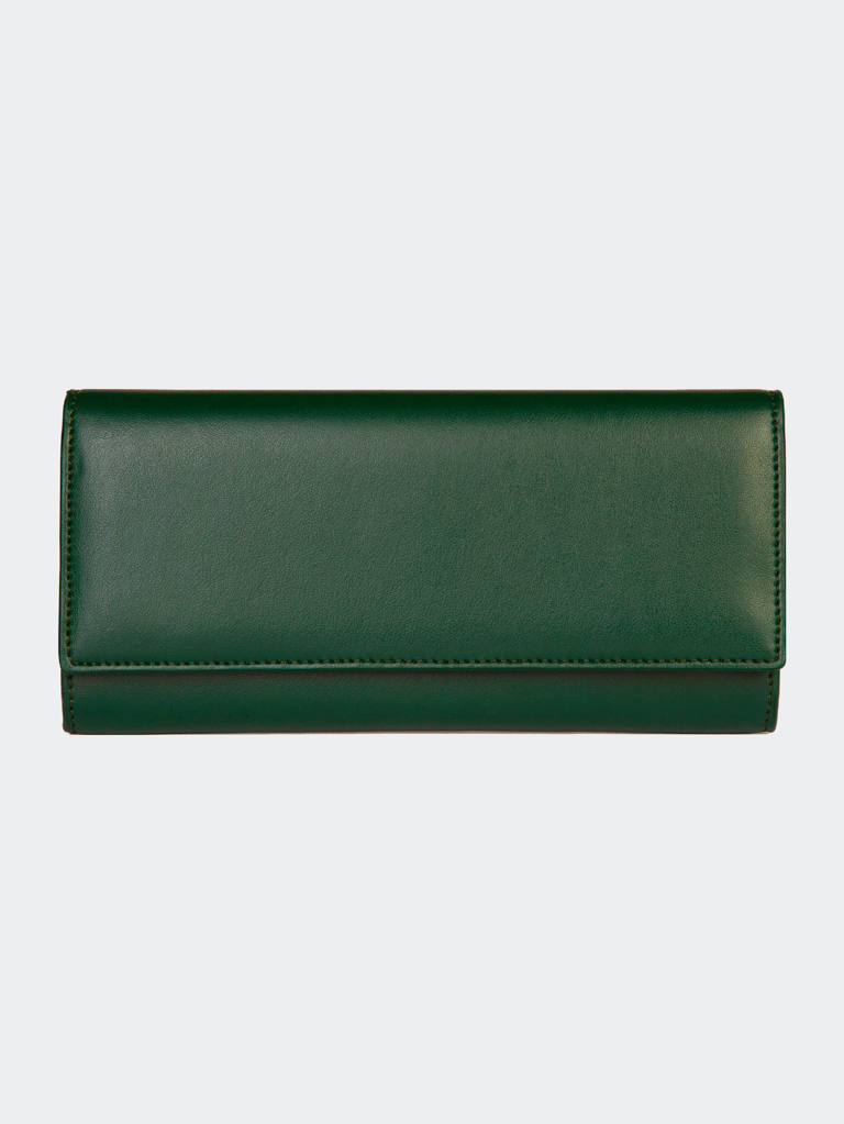 Ivy Smooth Continental Wallet - Green