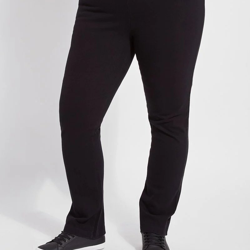 Lyssé Denim Straight Leg (plus Size) In Black